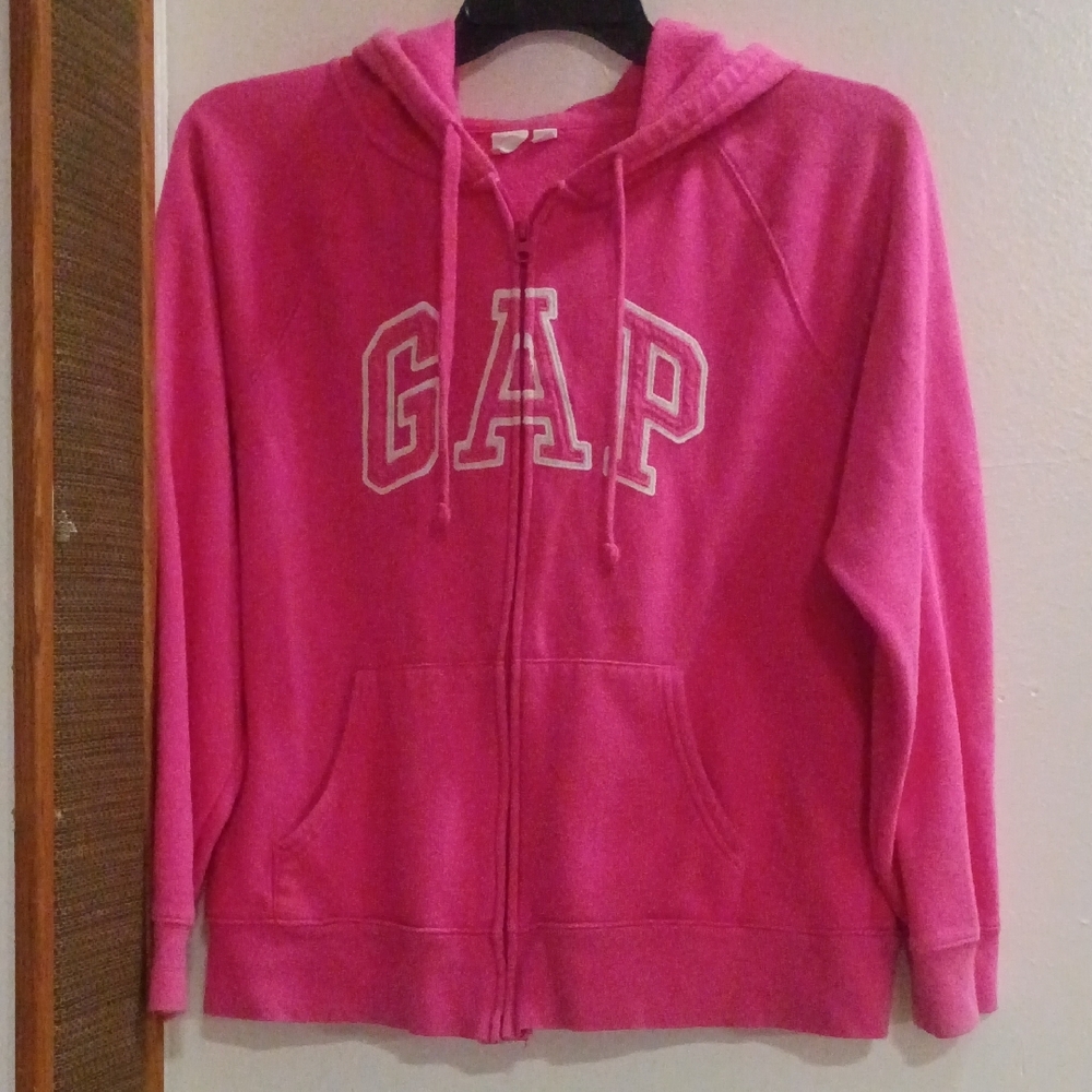 GAP Women's Vibrant Pink Zip-Up Hoodie